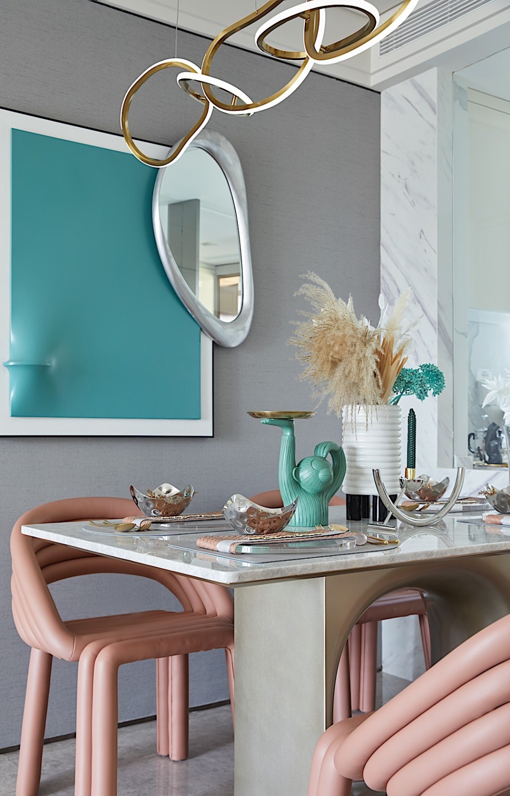 轻奢高雅风格室内设计家装案例-餐厅 轻奢高雅风格室内设计家装案例-餐厅