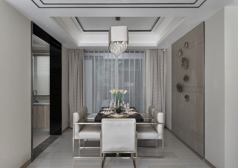 现代轻奢风格室内设计家装案例-餐厅 现代轻奢风格室内设计家装案例-餐厅
