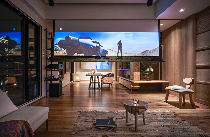 台式风格家装设计室内装修效果图-客厅投影幕 台式风格家装设计室内装修效果图-客厅投影幕