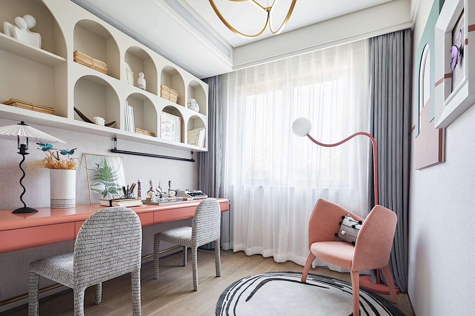 轻奢高雅风格室内设计家装案例-梳妆台 轻奢高雅风格室内设计家装案例-梳妆台