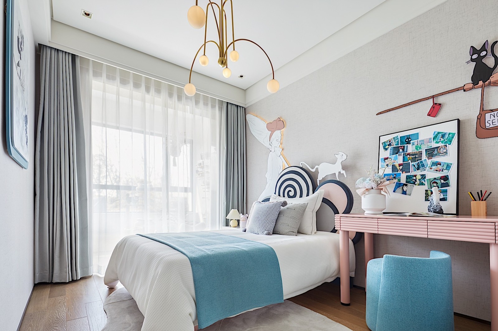 轻奢高雅风格室内设计家装案例-次卧 轻奢高雅风格室内设计家装案例-次卧