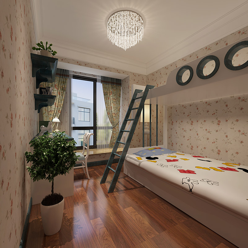 东方港城二期三居128平米北欧风格装修案例-儿童房 东方港城二期三居128平米北欧风格装修案例-儿童房