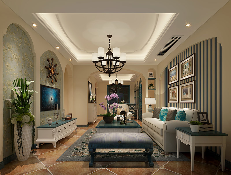 东方港城二期三居128平米北欧风格装修案例-客厅 东方港城二期三居128平米北欧风格装修案例-客厅